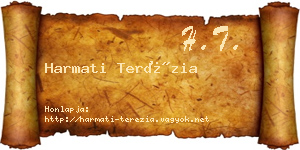 Harmati Terézia névjegykártya